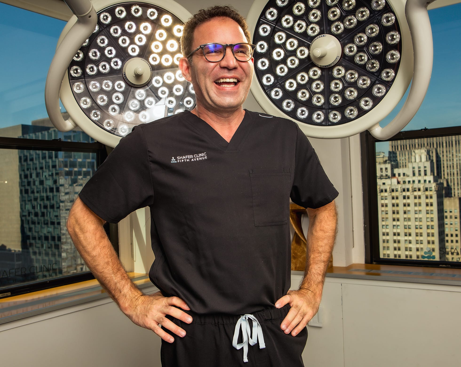 Doctor laughing