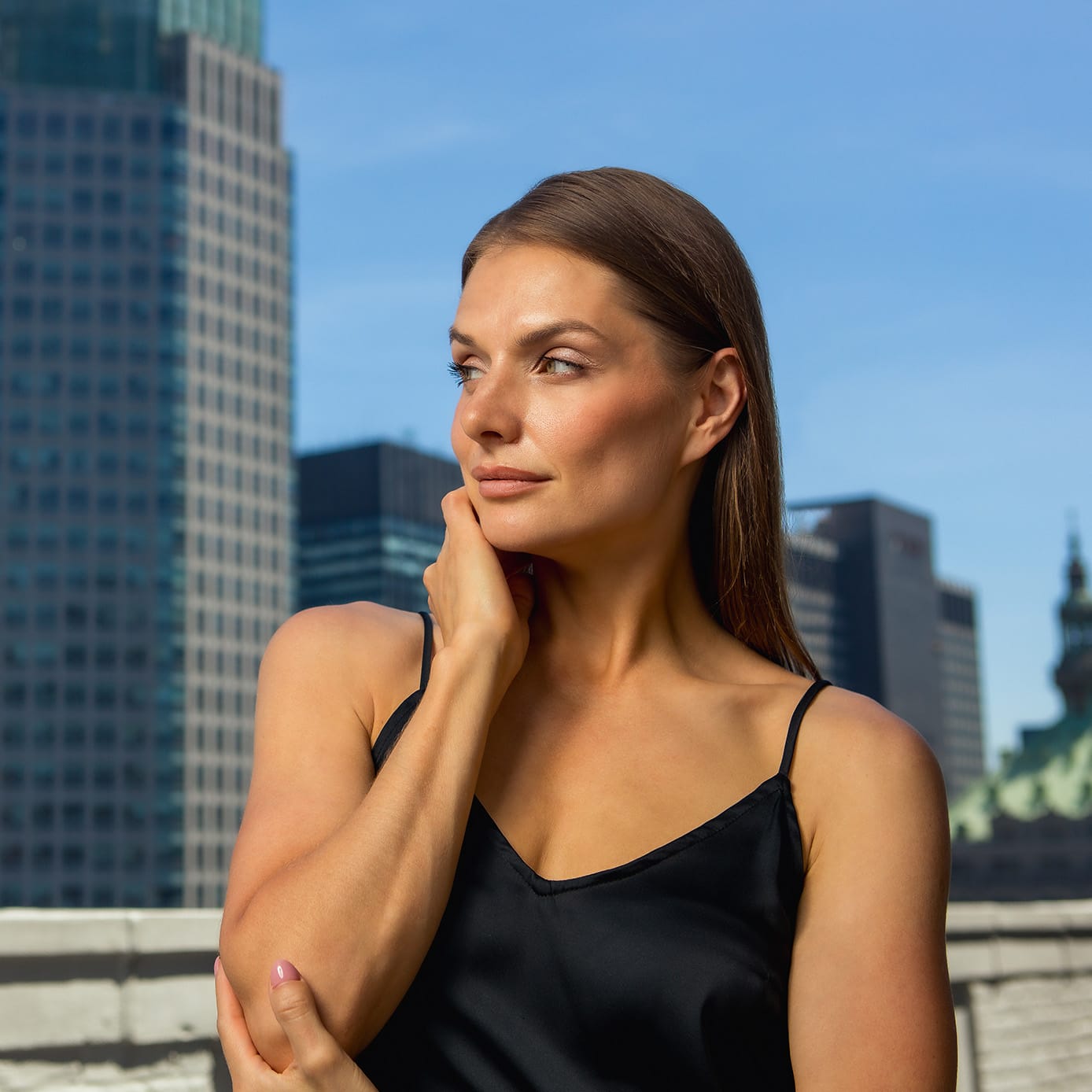 Woman standing outside