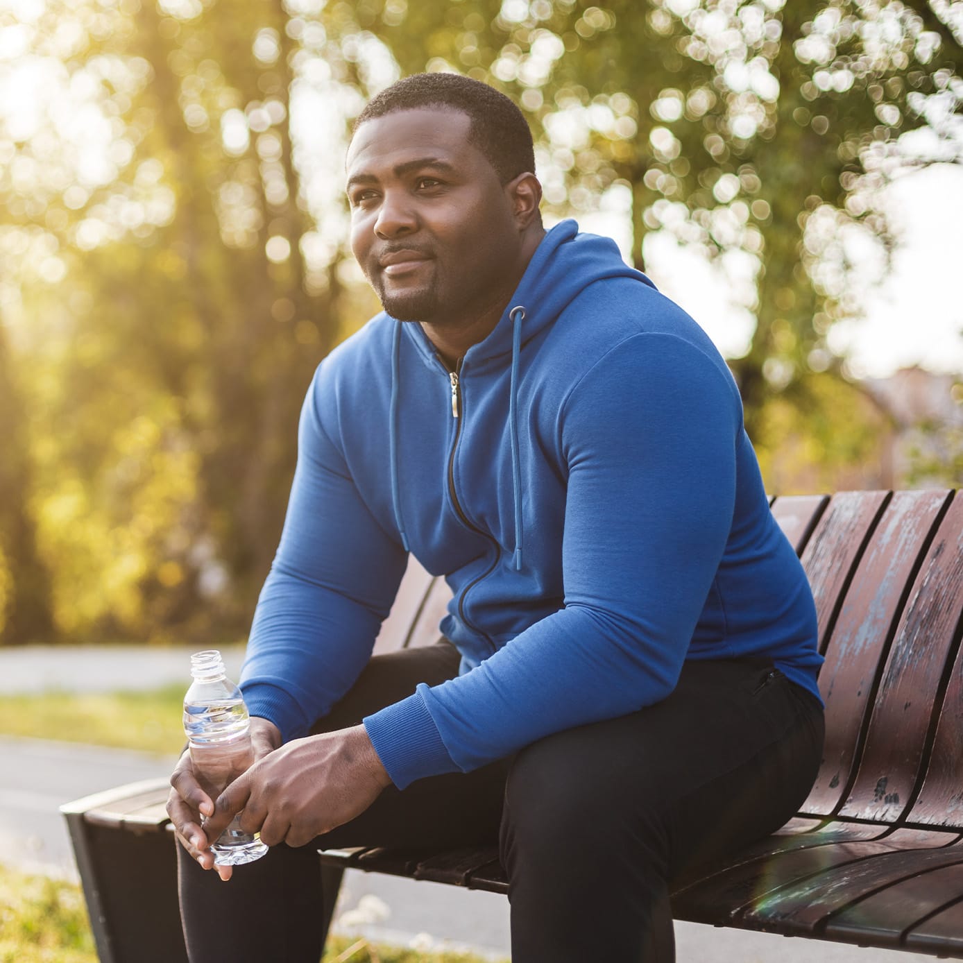 Man sitting on a bench