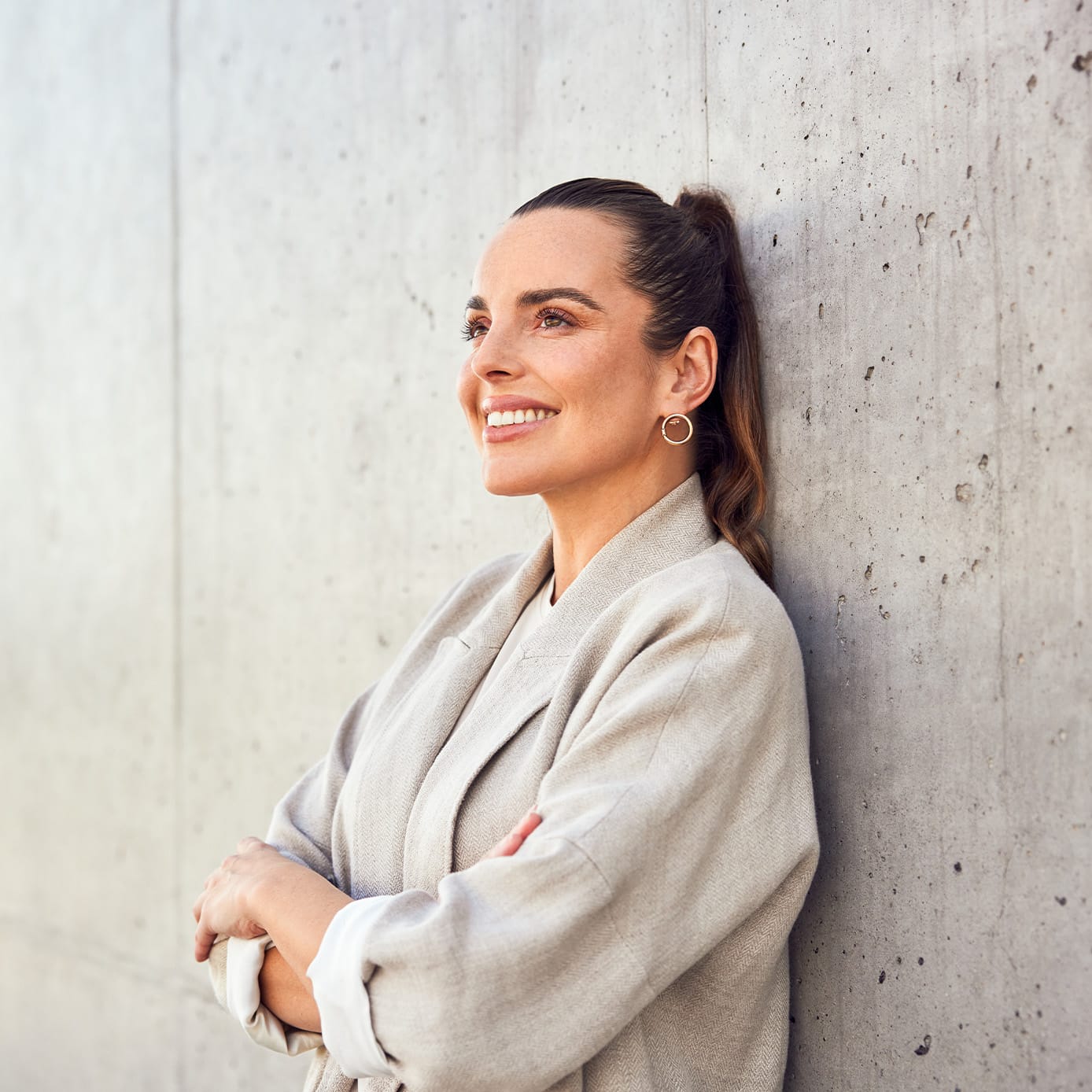 Woman smiling