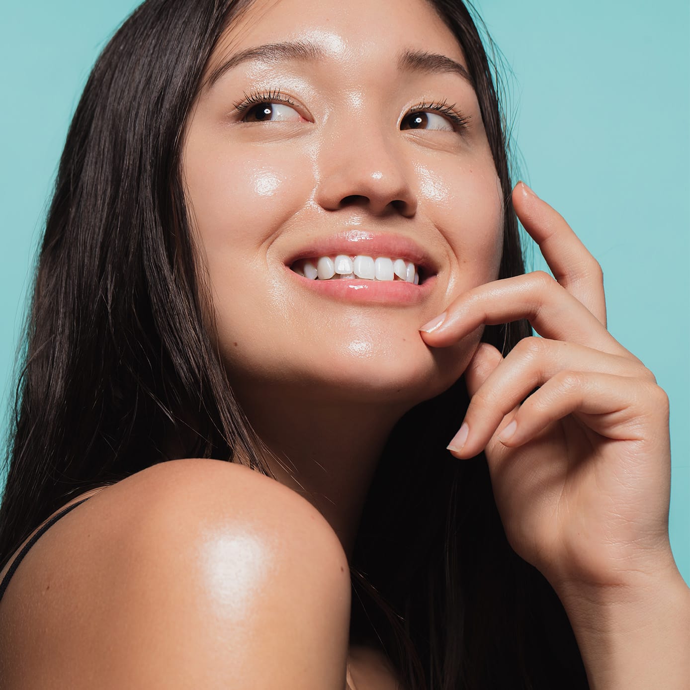 woman with hydrated skin