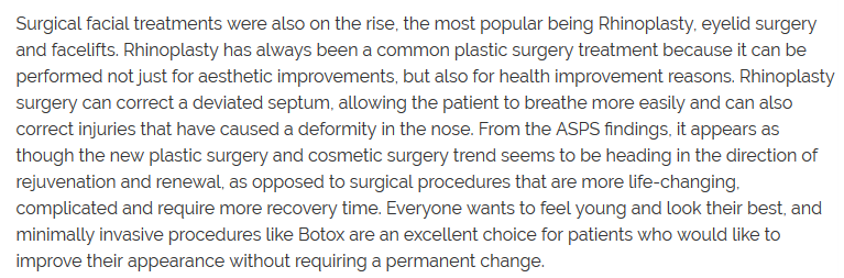 2012 ASPS Report Shows Facial Treatments are on the Rise