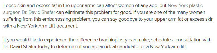 Trend in Arm Lift Surgery