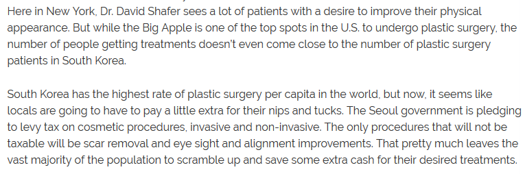Tax on Plastic Surgery