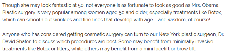 Is Plastic Surgery in Michelle Obama’s Future